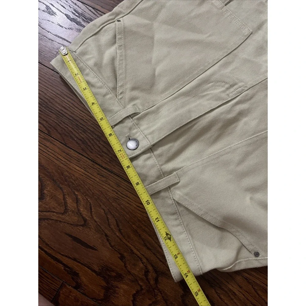 Billabong Womens Leia Pant Beige High Waist Cargo Carpenter Pants 26 NWT